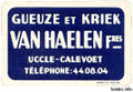 Van Haelen Frères playing card #1.