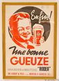 Gueuze Rodea paper sign.