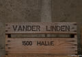 Vander Linden stamped wooden crate.