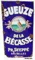 Gueuze de la Bécasse enamel sign.