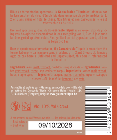 Rear label