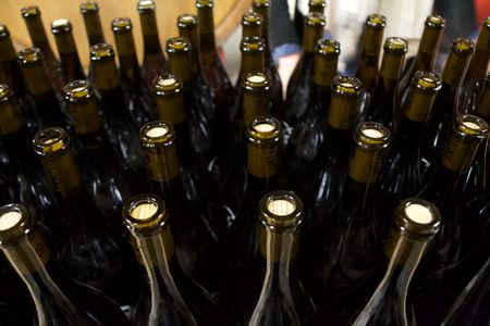 Bottles waiting to be waxed, April 2019