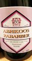 Abrikoos Rabarber 2018 front label. Photo: Matt