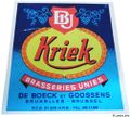 Brasseries Unies Kriek label. Source: Ebay