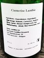 Back label, 2020.