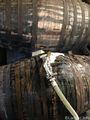 Port barrels being filled March 2016, photo courtesy of Don Lowman
