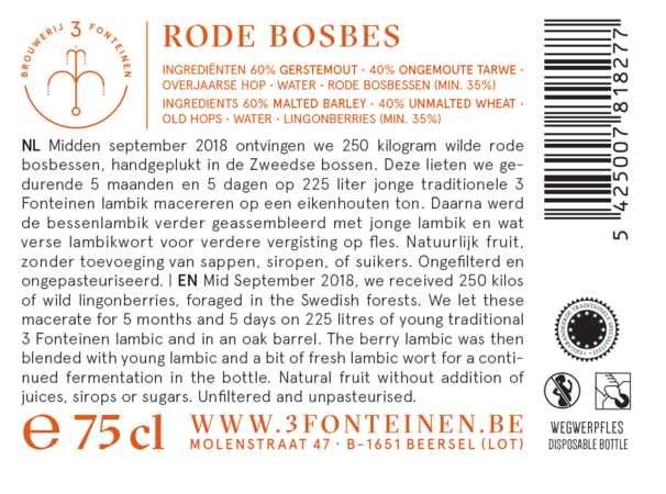 Rood Bosbes 2019 label