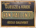 Van Haelen Frères cardboard sign. Photo: Bill