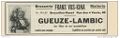 1923 brewery advertisement. Photo credit: Labelman_BE, Delcampe.net
