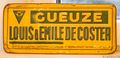 De Coster enamel sign, 1940's.