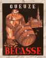 Gueuze Bécasse cardboard sign. Photo: Bill