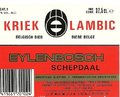 Eylenbosch Kriek Lambic label.