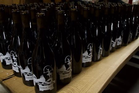 Bottles waiting to be waxed, April 2019