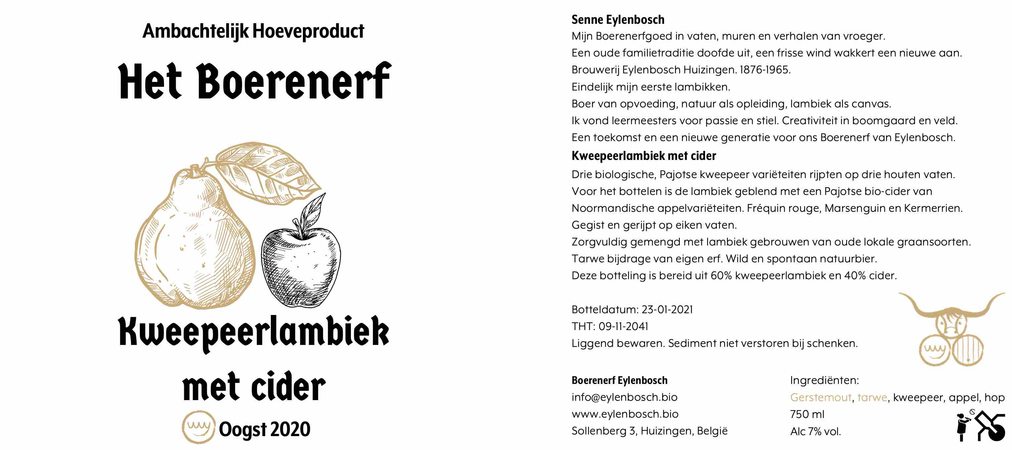 Kweepeerlambiek with Cider