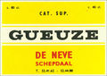 Gueuze De Neve label.